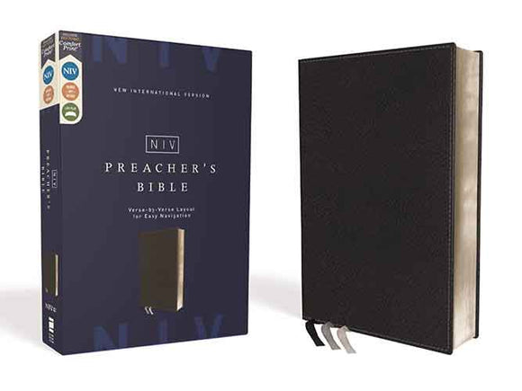 NIV Preacher's Bible Verse-By-Verse Format [Black]