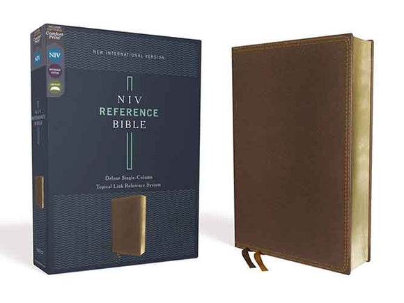 NIV Deluxe Single-Column Reference Bible [Brown]