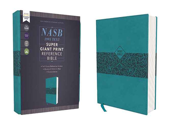 NASB Reference Bible Red Letter Edition [Teal, Super Giant Print]