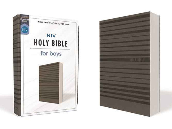 NIV Holy Bible For Boys, Soft Touch Edition, Comfort Print [Grey]