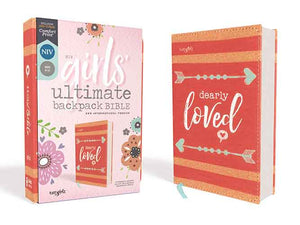 NIV Girls' Ultimate Backpack Bible Faithgirlz Compact Red Letter Edition [Coral]