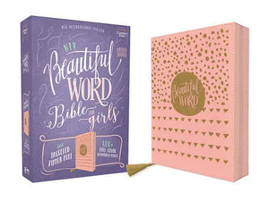 NIV Beautiful Word Bible For Girls, Updated Edition, Leathersoft, Zippered, Red Letter, Comfort Print: 600+ Full-color Illustrated Verses