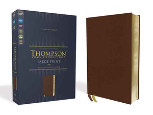 NIV Thompson Chain-Reference Bible, Large Print, Red Letter, Art Gilded Edges, Comfort Print [Brown]