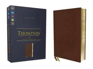 NIV Thompson Chain-Reference Bible, Red Letter, Art Gilded Edges, Comfort Print [Brown]