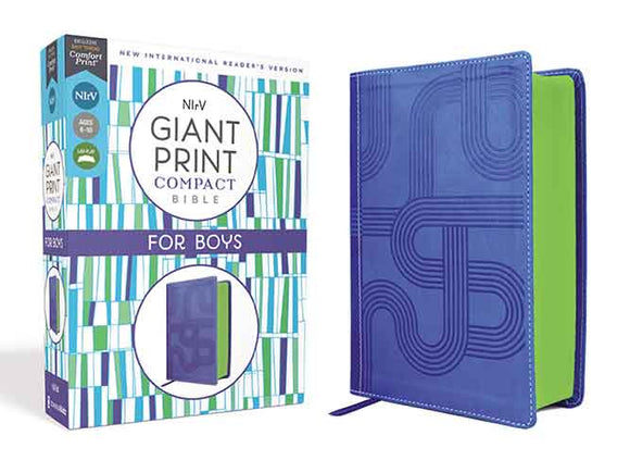 NIrV Giant Print Compact Bible for Boys Comfort Print [Blue]