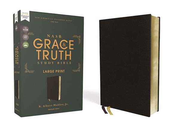 NASB The Grace and Truth Study Bible, Large Print, Red Letter, 1995 Text, Comfort Print [Black]