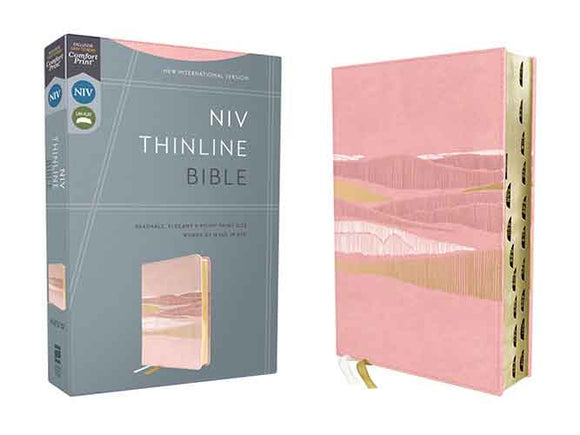 NIV Thinline Bible, Red Letter, Thumb Indexed, Comfort Print [Pin