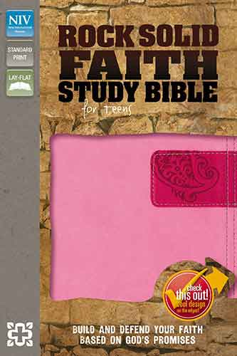 Rock Solid Faith Study Bible for Teens, NIV: Build and Defend Your Faith Based on God's Promises (Pink)
