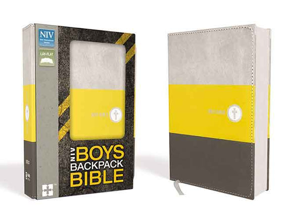 NIV Boys Backpack Bible, Compact [Yellow/Charcoal]