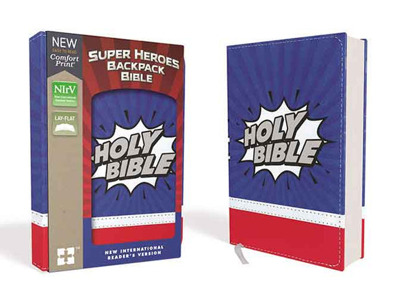 NIRV Super Heroes Backpack Bible [Blue/Red]