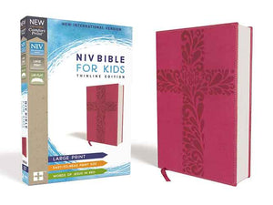 NIV Thinline Bible For Kids Red Letter Edition [Large Print, Pink]