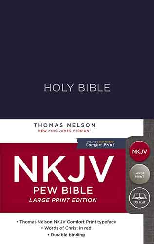 NKJV Pew Bible Red Letter Edition [Large Print, Blue]