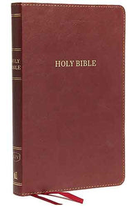 KJV Thinline Bible Standard Print, Indexed, Red Letter Edition [Burgundy]