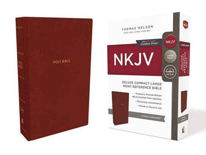 NKJV Deluxe Compact Reference Bible Red Letter Edition [Large Print, Red]