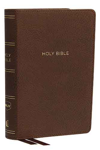 NKJV Deluxe Compact Reference Bible Red Letter Edition [Large Print, Brown]