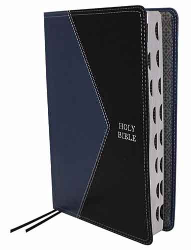 KJV Thinline Bible, Large Print, Indexed, Red Letter Edition [Blue/Black]