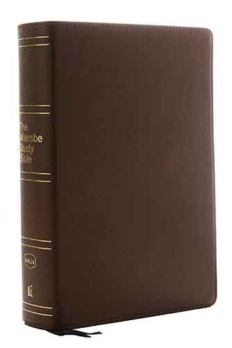 NKJV Wiersbe Study Bible Indexed Red Letter Edition [Brown]