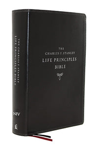 NIV Charles F. Stanley Life Principles Bible, 2nd Edition, Leathersoft, Comfort Print: Holy Bible [Black]