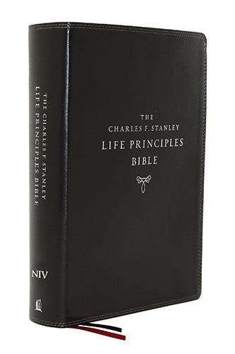 NIV Charles F. Stanley Life Principles Bible, 2nd Edition, Leathersoft, Comfort Print: Holy Bible [Black]