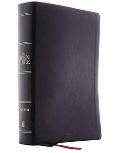 The NIV, Open Bible, Thumb Indexed, Red Letter Edition, Comfort Print: Complete Reference System [Black]