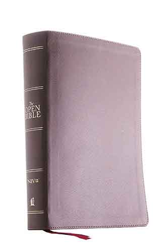 The NIV, Open Bible, Thumb Indexed, Red Letter Edition, Comfort Print: Complete Reference System [Brown]