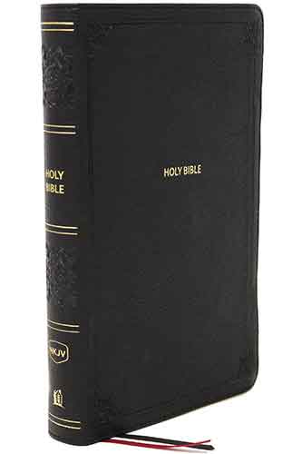 NKJV End-of-verse Reference Bible, Personal Size Large Print, Red Letter Edition, Comfort Print: Holy Bible [Black]