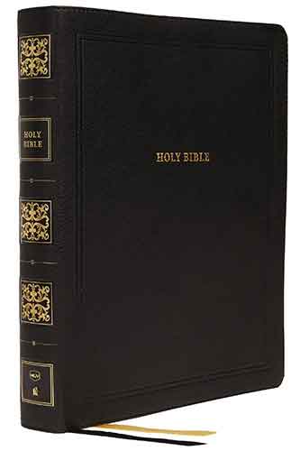 NKJV Reference Bible, Wide Margin Large Print, Leathersoft, Red Letter, Comfort Print: Holy Bible, New King James Version [Black]