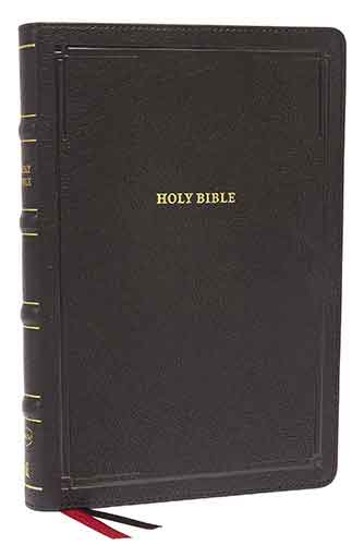 NKJV Deluxe Thinline Reference Bible, Large Print, Thumb Indexed, Red Letter Edition, Comfort Print: Holy Bible [Black]