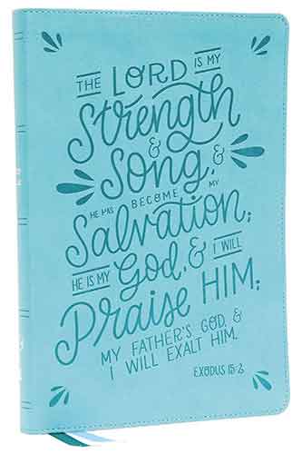 NKJV Thinline Bible, Verse Art Cover Collection, Red Letter, Comfort Print [Teal]