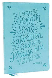 NKJV Thinline Bible, Verse Art Cover Collection, Red Letter, Thumb Indexed, Comfort Print [Teal]