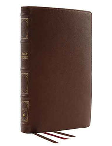 NKJV Reference Bible, Classic Verse-by-Verse, Center-Column, Red Letter, Comfort Print: Holy Bible, New King James Version [Brown]