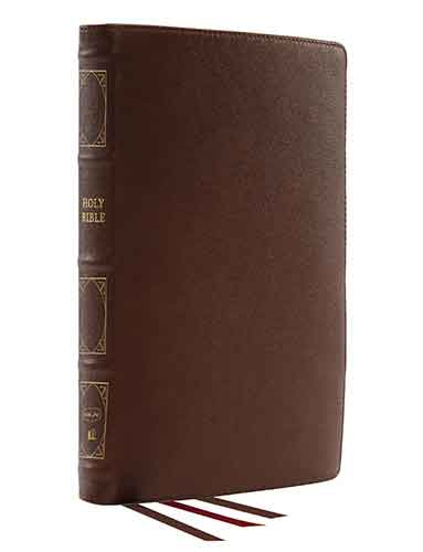 NKJV Reference Bible, Classic Verse-by-Verse, Center-Column, Red Letter, Comfort Print: Holy Bible, New King James Version [Brown]