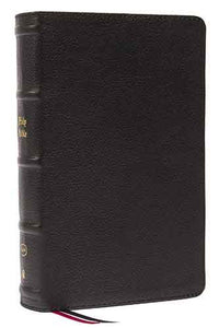 KJV, Personal Size Large Print Single-Column Reference Bible, Genuine Leather, Red Letter, Comfort Print: Holy Bible, King James Version [Black]