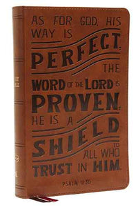 NKJV Personal Size Reference Bible, Verse Art Cover Collection, Red Letter, Thumb Indexed, Comfort Print [Tan]