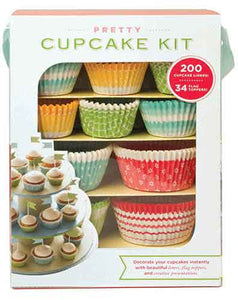 Pretty Cupcake Kit:  Decorate Your Cupcakes Instantly with Beautiful Liners, Flag Toppersm, and Creative Presentation