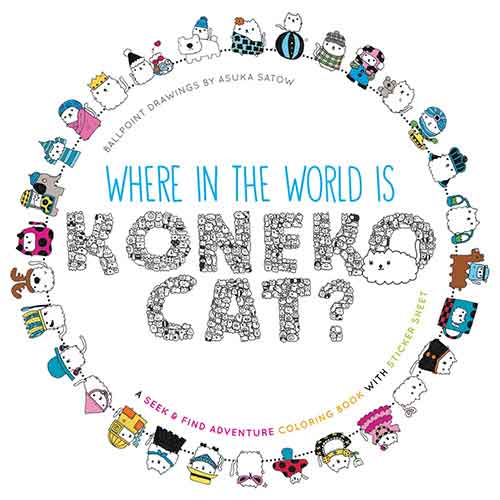 Where in the World Is Koneko Cat? Coloring Book