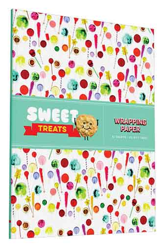 Sweet Treats Wrapping Paper: 12 sheets + 20 gift tags!