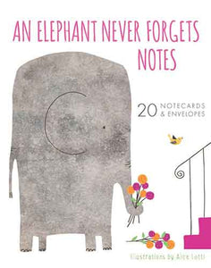 An An Elephant Never Forgets Notes: 20 Notecards & Envelopes