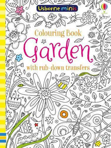 Mini Books Colouring Book Garden With Rub Downs