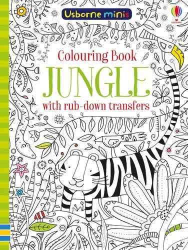 Mini Books Colouring Book Jungle with Rub Downs