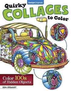 Visual Humor Collages to Color: Color 100s of Hidden Objects