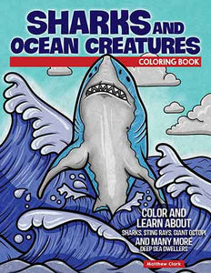 Sharks and Ocean Creatures Coloring Book