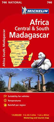 AFRICA CENTAL & SOUTH, MADAGASCAR - MICHELIN MAP 746
