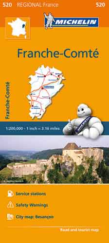 FRANCHE-COMTE - MICHELIN REGIONAL MAP 520