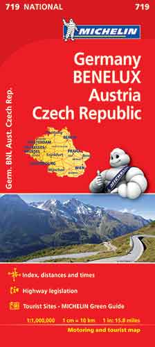 GERMANY, BENELUX, AUSTRIA, CZECH REPUBLIC - MICHELIN MAP 719