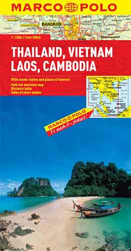 Thailand Vietnam Laos Cambodia Marco Polo Map