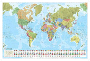 World Political Marco Polo Map (in tube)