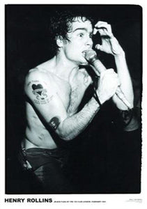 Black Flag Henry Rollins - 100 Club London 1983 Poster