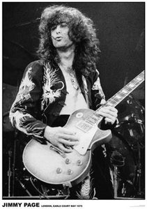 Led Zeppelin Jimmy Page - Earls Court London 1975 Poster