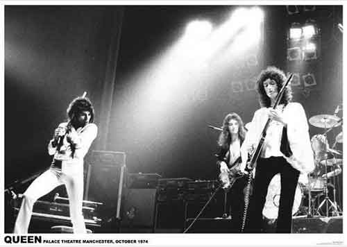 Queen - Palace Theatre Manchester October 1974 Poster